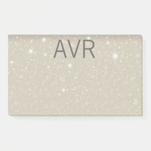 Classy Elegant Luxury White Glitter Post-it® Notes (Voorkant)