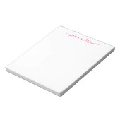 Classy Elegant Magenta Roze Feminine Girly Script Notitieblok (Linkerzijde)