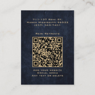 Classy Elegant Mandala Chic Luxe Goud Marine Blauw Visitekaartje