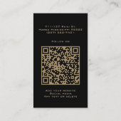 Classy Elegant Mandala Chic Luxe Zwart en Goud Visitekaartje (Achterkant)