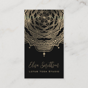 Classy Elegant Mandala Chic Luxe Zwart en Goud Visitekaartje