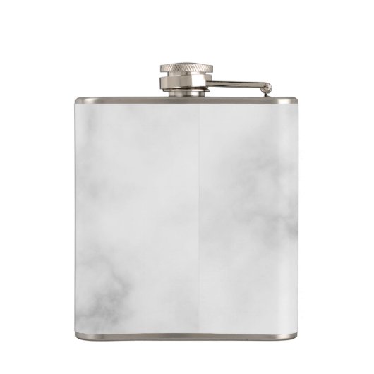 Classy Elegant Marble Personalized Groomsmen Heupfles (Achterkant)