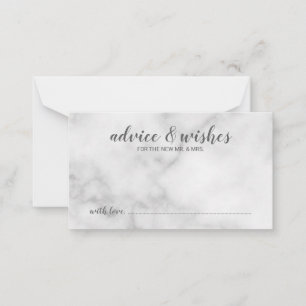 Classy Elegant Marble Wedding Advieskaart