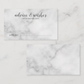 Classy Elegant Marble Wedding Advieskaart (Voorkant / Achterkant)