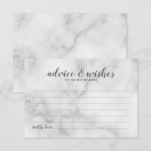 Classy Elegant Marble Wedding Advieskaart (Voorkant / Achterkant)