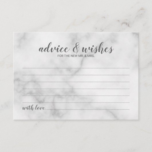 Classy Elegant Marble Wedding Advieskaart (Voorkant)