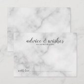 Classy Elegant Marble Wedding Advieskaart (Voorkant / Achterkant)