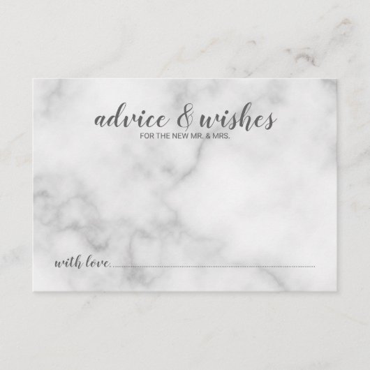 Classy Elegant Marble Wedding Advieskaart (Voorkant)