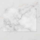 Classy Elegant Marble Wedding Advieskaart (Achterkant)