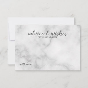 Classy Elegant Marble Wedding Advieskaart