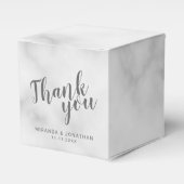 Classy Elegant Marble Wedding Bedankdoosjes (Voorkant Zijde)