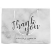 Classy Elegant Marmeren Trouwgunst Groot Cadeauzakje (Voorkant)