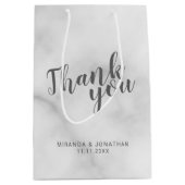 Classy Elegant Marmeren Trouwgunst Medium Cadeauzakje (Voorkant)