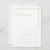 Classy Elegant Minimal Duky Typografie Doopsmaakje Kaart (Voorkant)