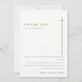 Classy Elegant Minimal Gold Typography Baptisme Bedankkaart (Voorkant)