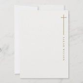Classy Elegant Minimal Gold Typography Baptisme Bedankkaart (Achterkant)