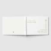 Classy Elegant Minimal Gold Typography Baptisme Gastenboek (Volledig)
