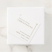 Classy Elegant Minimal Gold Typography Christening Bedankjes Labels (In situ)