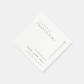 Classy Elegant Minimal Gold Typography Christening Servet (Hoek)