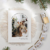 Classy Elegant Modern Family Photo Feestdagenkaart