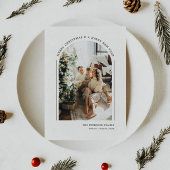 Classy Elegant Modern Family Photo Feestdagenkaart