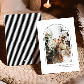 Classy Elegant Modern Family Photo Feestdagenkaart