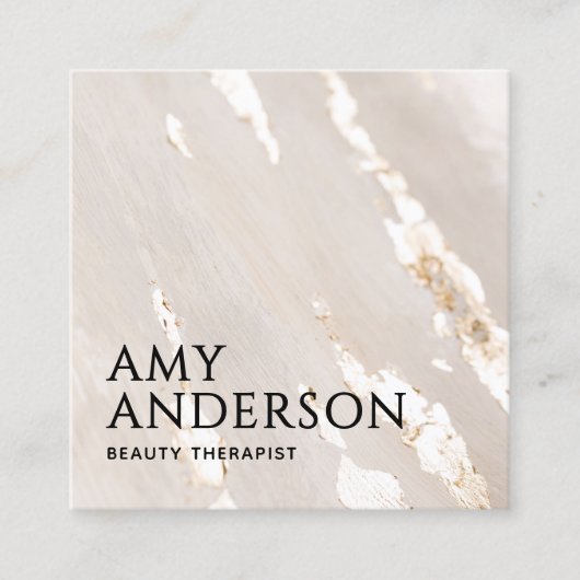 Classy Elegant Modern Luxe Goudfolie Vierkante Visitekaartje (Voorkant)