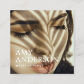 Classy Elegant Moderne Luxe Gouden Fotobehang Vierkante Visitekaartje (Voorkant)