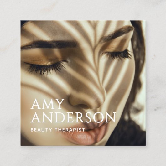 Classy Elegant Moderne Luxe Gouden Fotobehang Vierkante Visitekaartje (Voorkant)