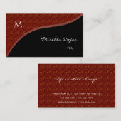 Classy Elegant Monogram Spirals Visitekaartje (Voorkant / Achterkant)