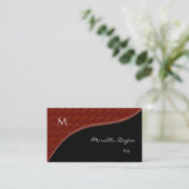 Classy Elegant Monogram Spirals Visitekaartje (Staand voorkant)