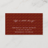 Classy Elegant Monogram Spirals Visitekaartje (Achterkant)