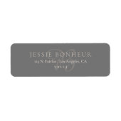 Classy Elegant Neutrals & Grey Return Address Etiket (Voorkant)