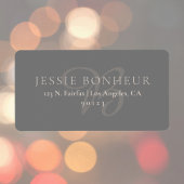 Classy Elegant Neutrals & Grey Return Address Etiket