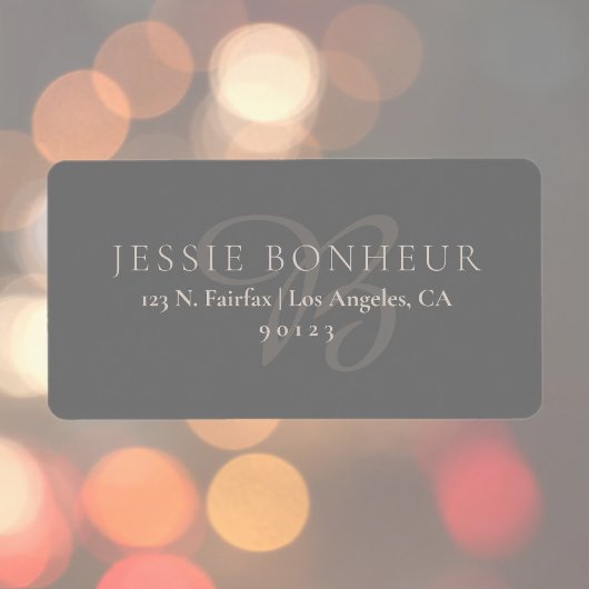 Classy Elegant Neutrals & Grey Return Address Etiket