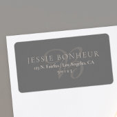 Classy Elegant Neutrals & Grey Return Address Etiket