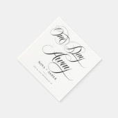 Classy Elegant One Day Away Gepersonaliseerde brui Servet (Hoek)