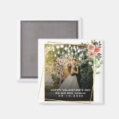 Classy Elegant Paar Foto Eenvoudige Liefde Citaat  Magneet (Voorkant / Achterkant)