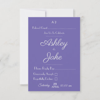 Classy Elegant Paarse bruiloft Save the Date Kaart