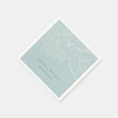 Classy Elegant  Paisley Dusky Blue Wedding Servet (Hoek)