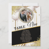 Classy Elegant Photo Seating Chart Kaart (Voorkant)