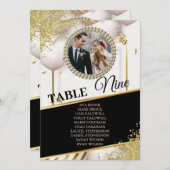 Classy Elegant Photo Seating Chart Kaart (Voorkant / Achterkant)