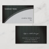 Classy Elegant Professional | Donkere strips Visitekaartje (Voorkant / Achterkant)