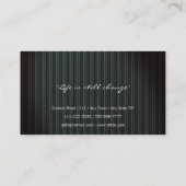 Classy Elegant Professional | Donkere strips Visitekaartje (Achterkant)