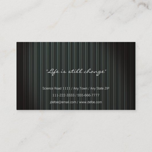 Classy Elegant Professional | Donkere strips Visitekaartje (Achterkant)