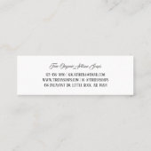 Classy Elegant Raw Organic Artisan Soap Maker Mini Visitekaartje (Achterkant)