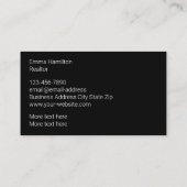 Classy Elegant Realtor Business Profile Cards Visitekaartje (Achterkant)