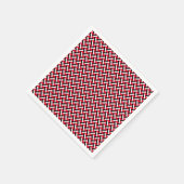 Classy & Elegant Red Art Deco Herringbone Pattern Servet (Hoek)
