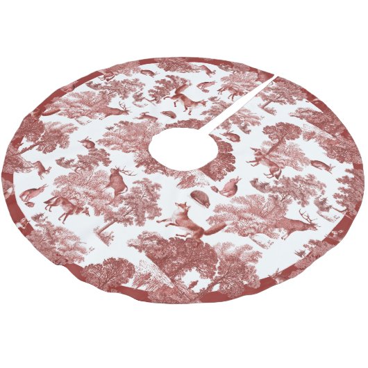 Classy Elegant  Red Fox Woodland Kerstboom Rok (Gekanteld)