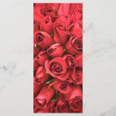 Classy Elegant Red Roses Wedding Menu (Achterkant)